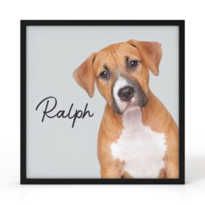 Personalised Framed Photo - Photo, Name and Background Colour