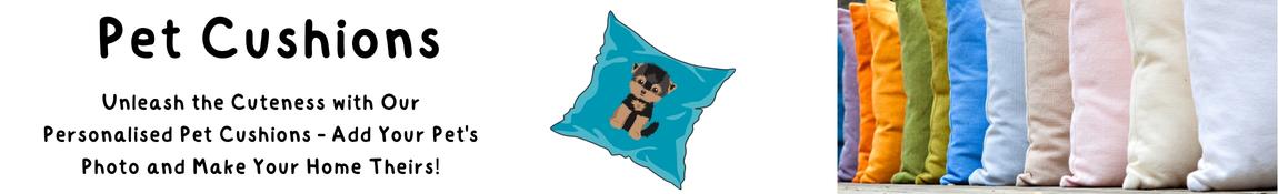 Personalised pet cushions banner