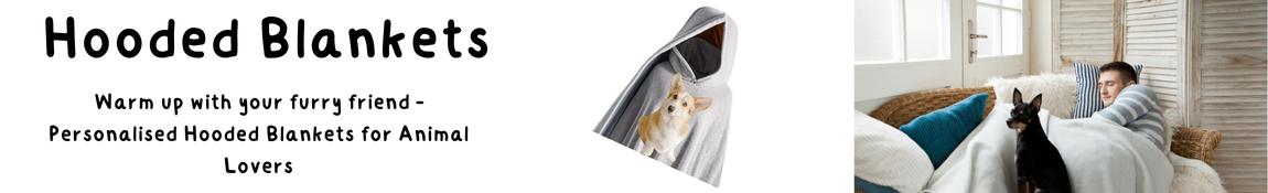Pet themed hooded blankets