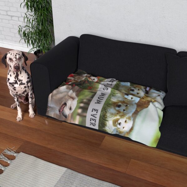 Personalised Dog Dam Photo Blanket - Cosy and Sentimental Comfort for You and Your Furry Mate - Image 4