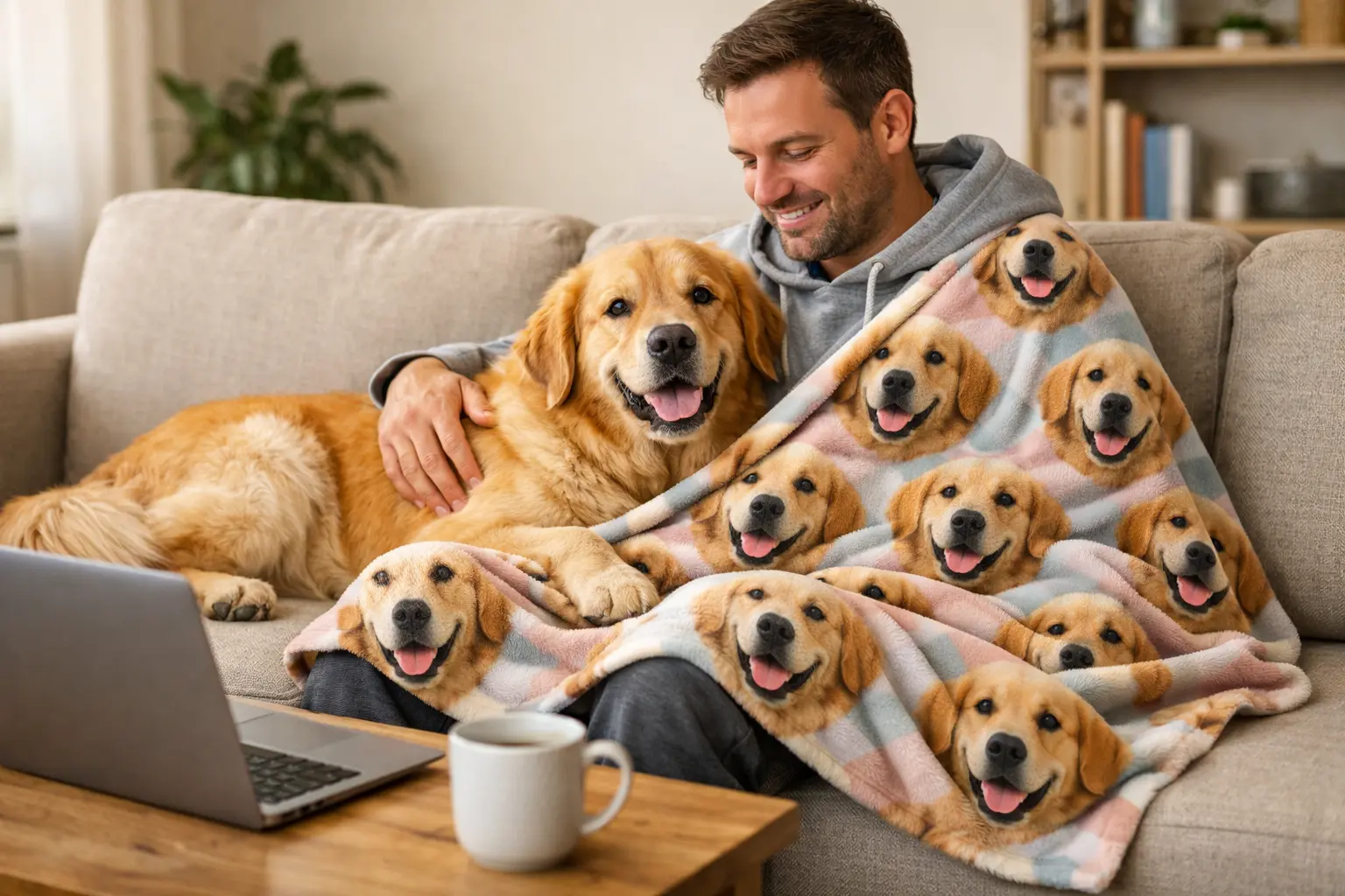 Personalised Dog Face Blanket